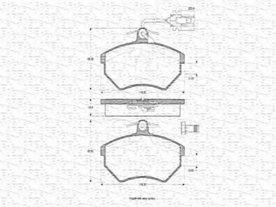 MAGNETI MARELLI 363702160364 -  Комплект тормозных колодок, дисковый тормоз